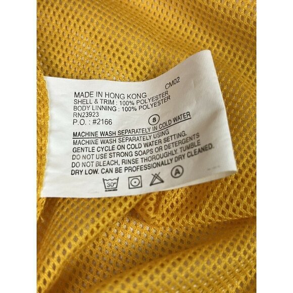 Munsingwear Mens 1/2 Zip Pullover Windbreaker Jacket Yellow Mesh Lined Medium - Picture 9 of 9